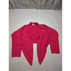 VTG Rodier Womens Red‎ Cardigan Shawl Collar Long Sleeve Wool Blend Size Small?